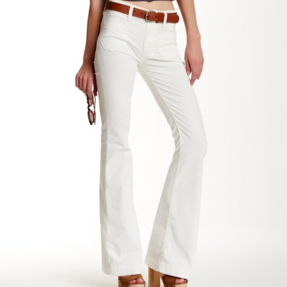 Hudson Jeans Taylor High Waist Flare White 25